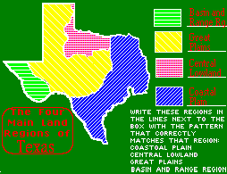 Texas regions map with answers